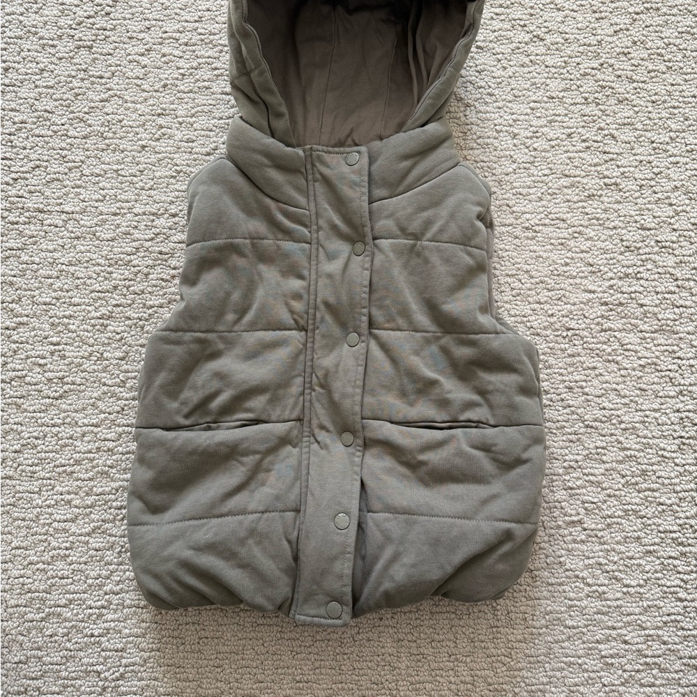 Little Bipsy Charcoal Hooded Puffer Vest